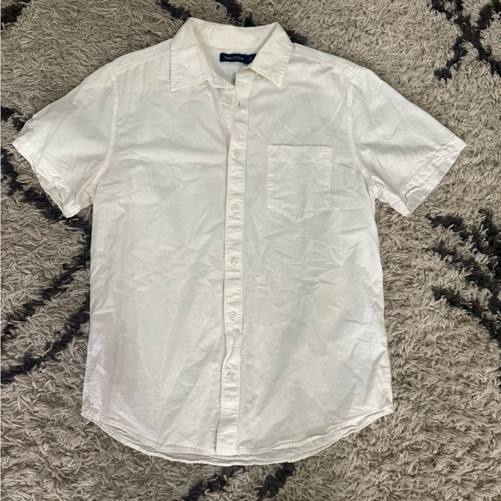 Nautica White Short Sleeve Shirt